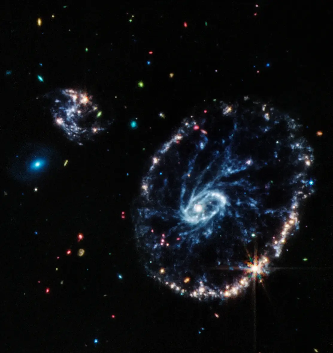Webb Captures Stellar Gymnastics in The Cartwheel Galaxy - NASA